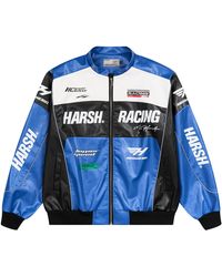 INTL Collective - H/c Racing Leather Jacket - Lyst