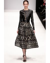 Irene Luft Midi-skirt With Pleats - Black