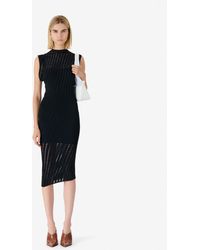 IRO - ROBE MIDI EN MAILLE AJOURÉE - Lyst