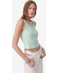 IRO - Emma Cropped Ribbed Tank Top - Lyst
