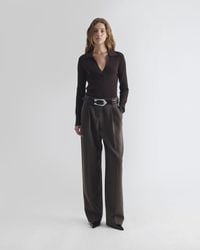 IRO - Ribbed Polo-collar Top - Lyst