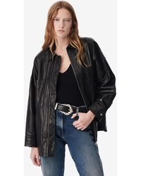 IRO - Serkan Oversized Leather Overshirt - Lyst