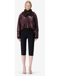 IRO - Lamb Leather Cropped Jacket - Lyst