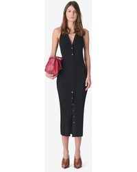 IRO - ROBE MIDI CÔTELÉE EN LAINE - Lyst
