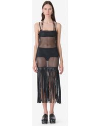 IRO - Leather Mesh Dress - Lyst