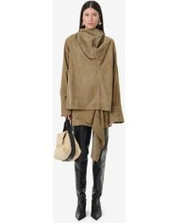 IRO - Long-sleeved Suede Leather Top - Lyst