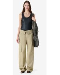 IRO - Straight-leg Pants With Flap Belt - Lyst