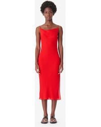 IRO - ROBE MIDI EN SOIE - Lyst