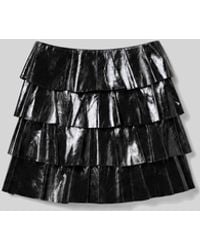 IRO - Leather Ruffle Skirt - Lyst