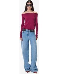 IRO - Knitted Bardot Neckline Sweater - Lyst