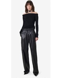 IRO - Wide-leg Leather Pants - Lyst