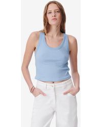 IRO - Emma Cropped Ribbed Tank Top - Lyst