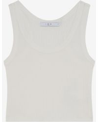 IRO - Emma Cropped Ribbed Tank Top - Lyst