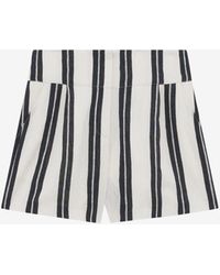 IRO - Faguita Striped High-waisted Shorts - Lyst