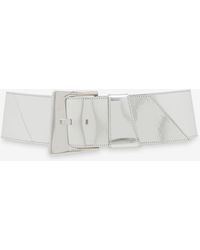IRO - Ara Mirror Oversized Belt In Silver-toned Leather - Lyst