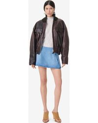 IRO - JUPE COURTE EN JEAN - Lyst