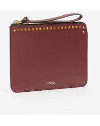 Isabel Marant - Oskan Leather Flat Pouch - Lyst