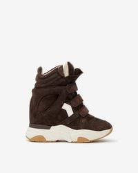Isabel Marant - Balskee High-Top Wedge Suede Sneakers - Lyst