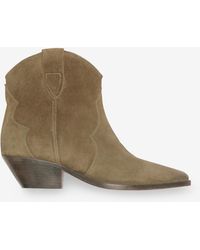 Isabel Marant - Botas De Cuero Dewina Tacón Cubano, Mujer, Talla - Lyst