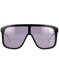 Dior - Sunglasses Shield Full Rim, Shiny Frame And Smoke Mirror Lens Fastm1I10A8 - Lyst