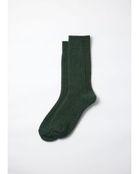 RoToTo - Cotton Wool Ribbed Crew Socks - Lyst