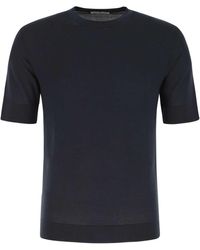 PT01 - Midnight Blue Cotton Blend T-shirt - Lyst