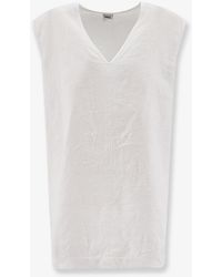 Aspesi - "Vissuto" Oversize Linen Top - Lyst
