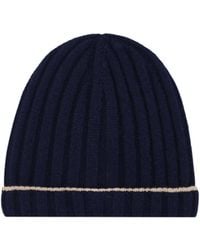 Brunello Cucinelli - Ribbed Cashmere Knit Beanie Hat - Lyst