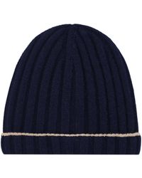 Brunello Cucinelli - Ribbed Cashmere Knit Beanie Hat - Lyst