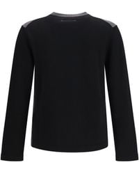 MM6 by Maison Margiela - Wool Crew-Neck Sweater Merino Ovis Aries - Lyst
