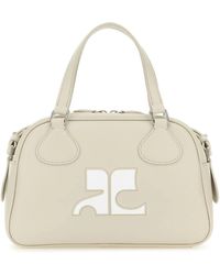 Courreges - Sand Leather Reedition Handbag - Lyst