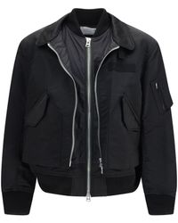 Sacai - Cotton Chino And Nylon Twill Jacket - Lyst