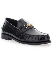 Versace - Loafers With Metallic Medusa Head Detail - Lyst
