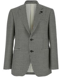 Lardini - And Single-Breasted Jacket With Houndstooth - Lyst