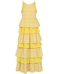Amotea Greta Dress In Sangallo - Yellow