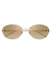 Cartier - Cartier Eyewear Ct0642Sa002 Oval Rimless Sunglasses - Lyst