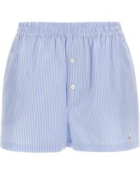 Moschino - Striped Cotton Poplin Boxer Shorts - Lyst