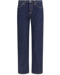KHAITE - Blue Cotton Straight - Lyst