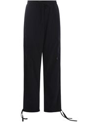 MSGM - Straight-Leg Drawstring Ankles Ripstop Cargo Trousers - Lyst
