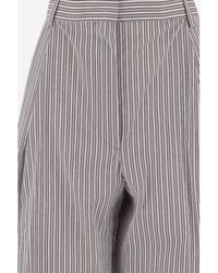 Dries Van Noten - Trousers Cotton-Silk Striped - Lyst