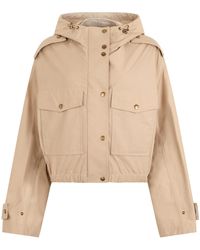 Moncler - Short Jacket Poppy Cotton Trench & Raincoats - Lyst