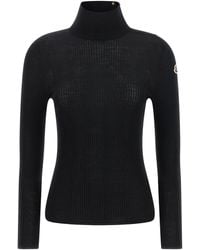 Moncler - Moncler Virgin Wool Ribbed Sweater - Lyst