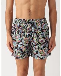 Etro - Paisley Print Logo Swim Shorts Clothing Beachwear - Lyst