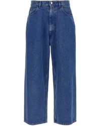 Marni - Low Waist Wide Leg Denim Jeans - Lyst