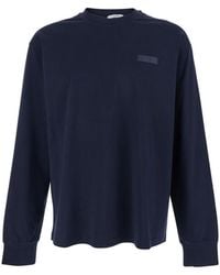 Givenchy - Long-Sleeved T-Shirt With Chest Logo Patch - Lyst