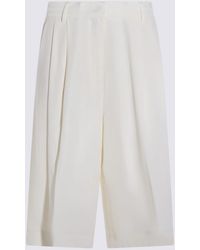 Fabiana Filippi - Butter Viscose And Linen Blend Bermuda Shorts - Lyst