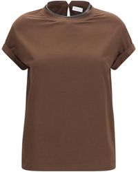 Brunello Cucinelli - Cotton T-Shirt - Lyst