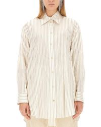 Isabel Marant - Long Sleeved Striped Buttoned Shirt - Lyst