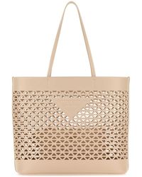 Prada - Sand Leather Shopping Bag - Lyst