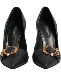 Dolce & Gabbana - Bow Pumps Satin Cr1176Aw428 Viscose - Lyst